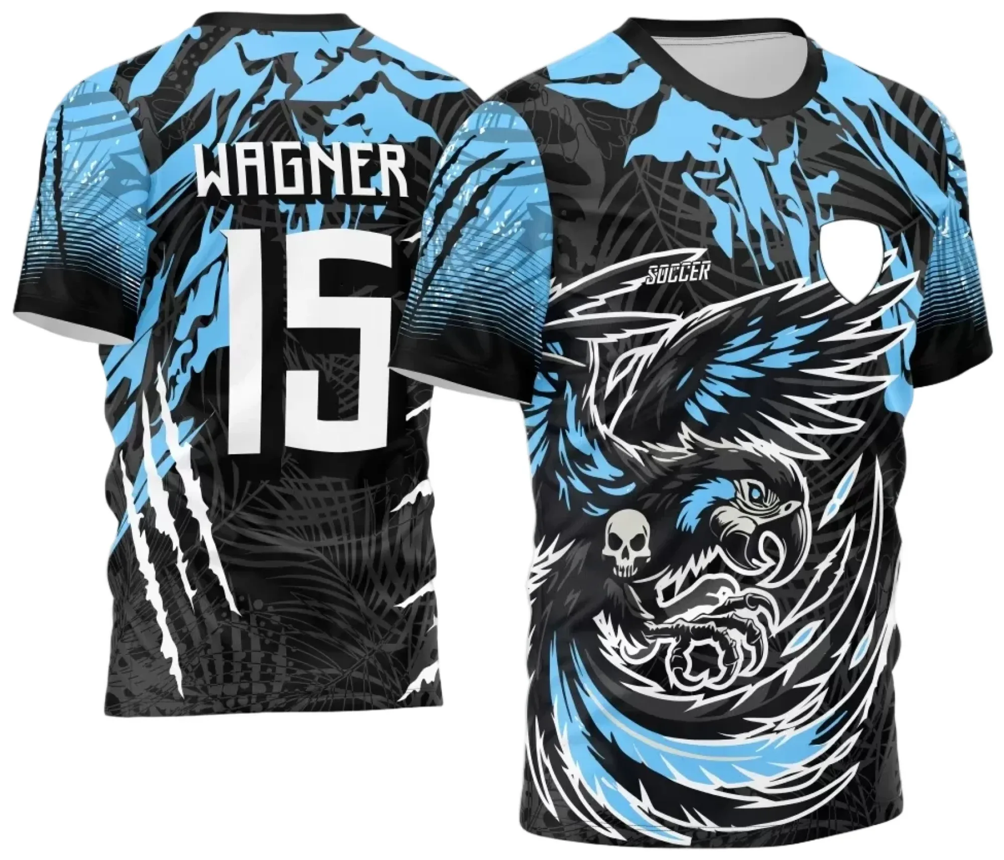 Camiseta unissex branca com logo no peito e estampa grande nas costas da Arara Ataque, tema Interclasse 2024-2025, ideal para torcedores e campanhas de escola.