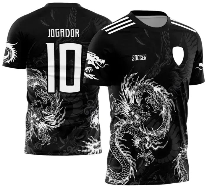 Arte Vetor Camisa Preta InterClasse 2024 - 2025 - Dragão modelo 2