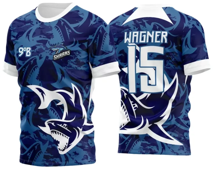 Arte Estampa Camisa Interclasse Tubarão 2024 - 2025 modelo 2