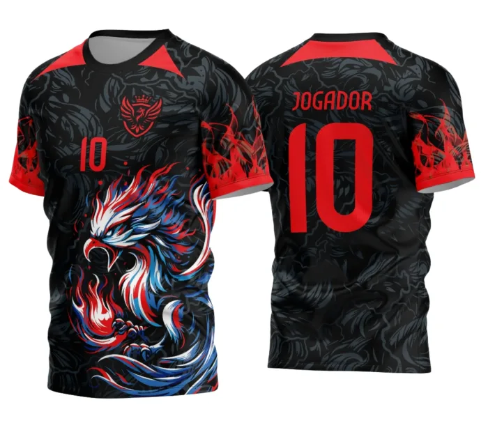 Arte Estampa Camisa Interclasse Fênix Degrade Vermelha