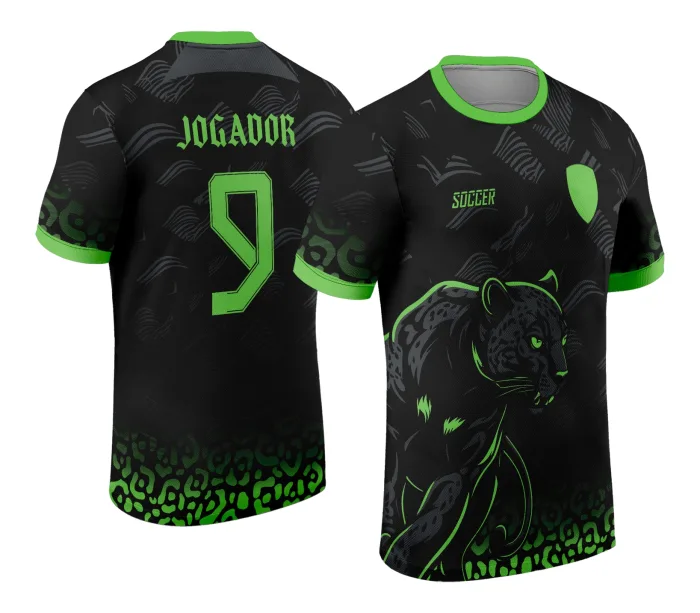 Arte Vetor Camisa Interclasse Pantera 2024 Verde modelo 2
