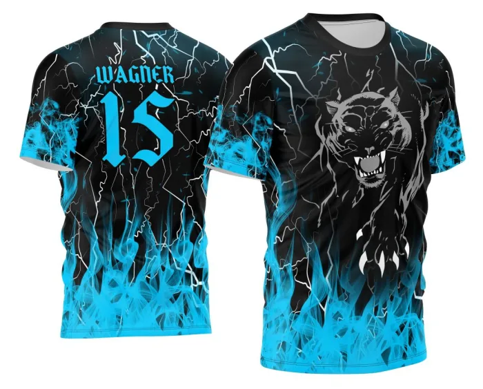 Arte Vetor Camisa Interclasse Pantera 2024 Com Fogo modelo 2