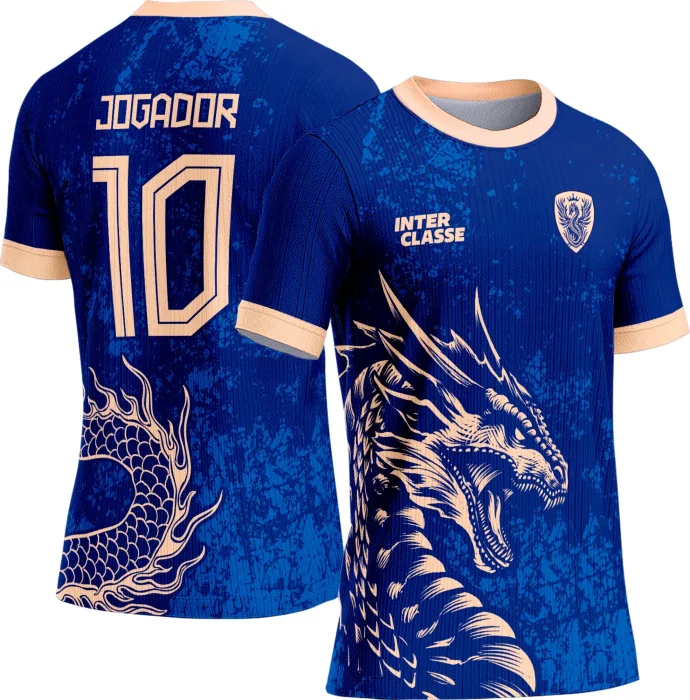 Camiseta preta unissex com logo no peito e estampa grande nas costas com dragão inspirador do Interclasse 828, ideal para quem busca estilo marcante e moderno