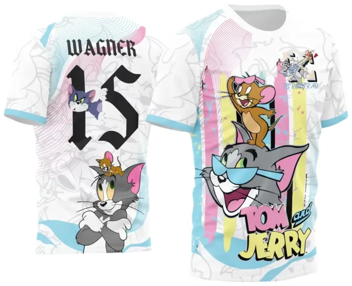 Arte Estampa Camisa Interclasse Tom e Jerry modelo 2