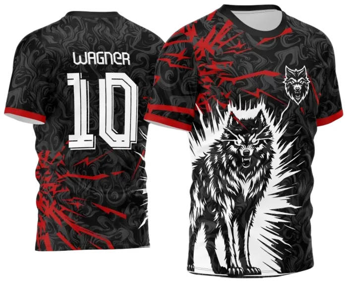 Arte Vetor Camisa Interclasse - Jogos Internos - 2024 - Lobo modelo 4