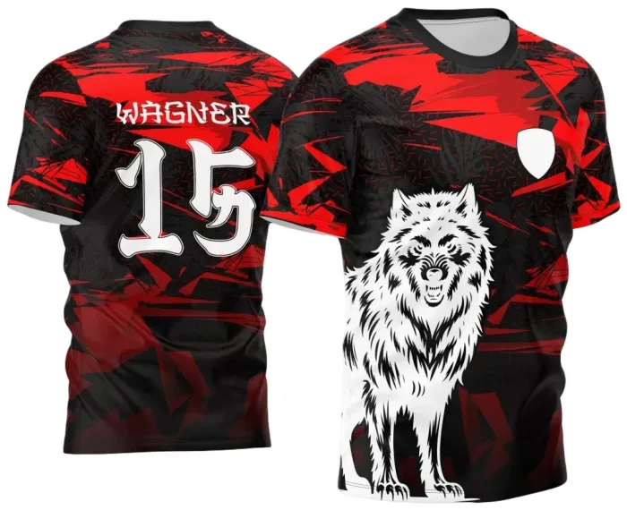 Arte Vetor Camisa Interclasse - Jogos Internos - 2024 - Lobo modelo 5