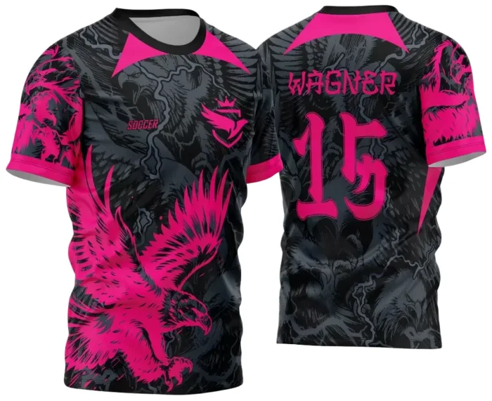 Arte Vetor Camisa Interclasse - Jogos Internos - 2024 - Águia Rosa modelo 2