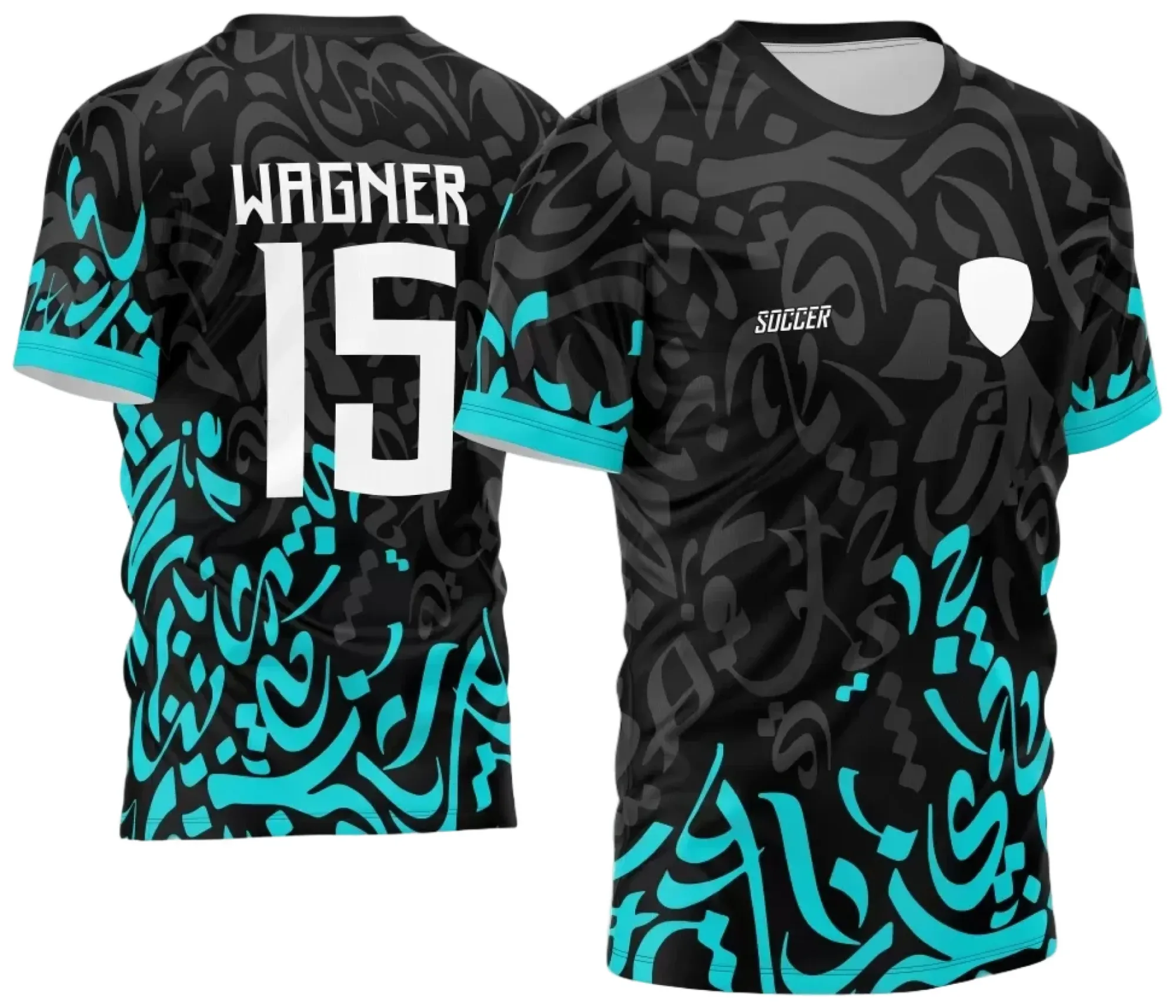 Camiseta unissex preta com logo no peito e estampa grande nas costas com tema InterClasse 2024, ideal para eventos escolares e comemorações.