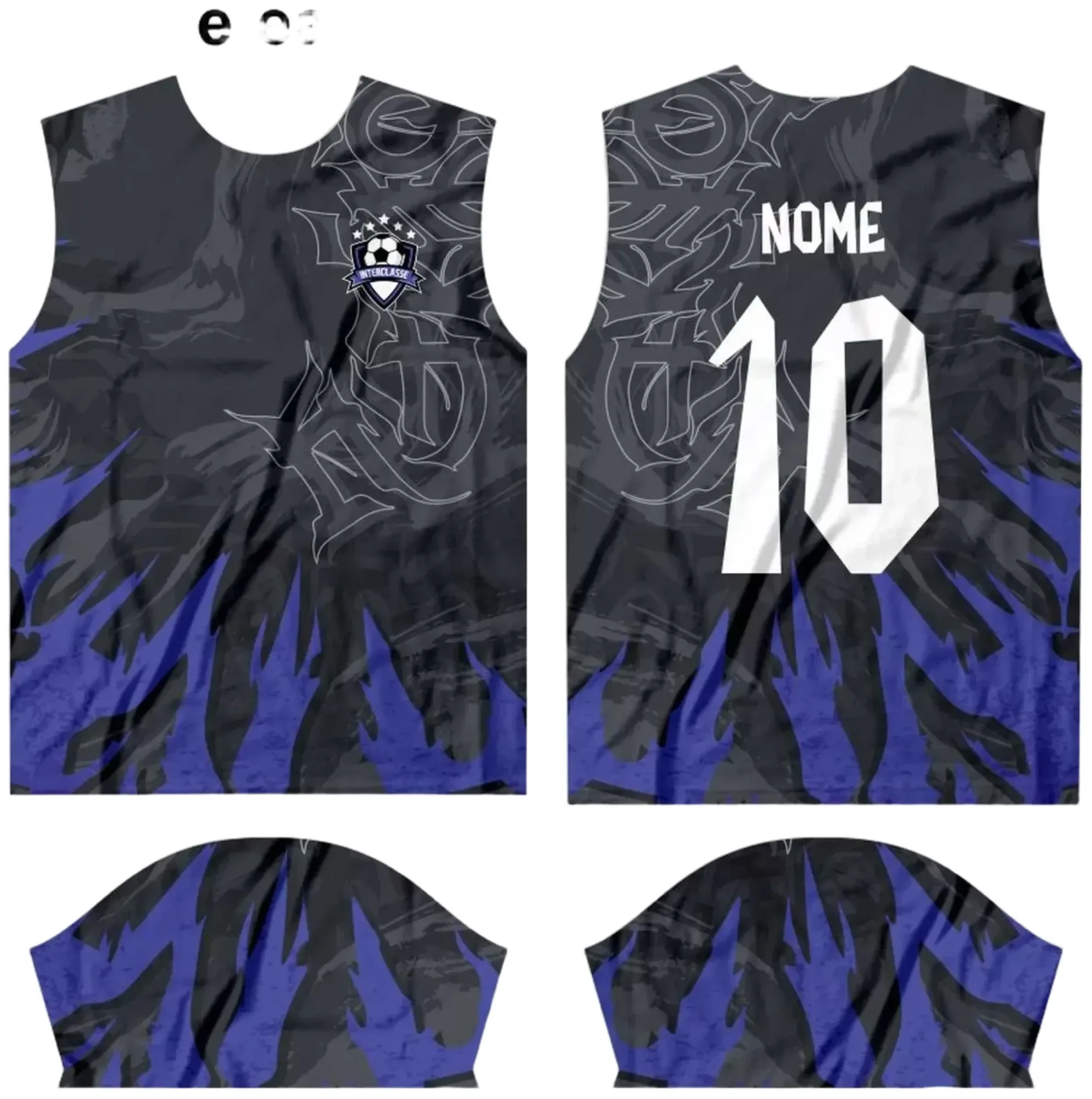 Camiseta unissex com base preta, logo no peito e estampa grande nas costas com tema Interclasse 2024 modelo 26, ideal para eventos escolares e confraternizações.