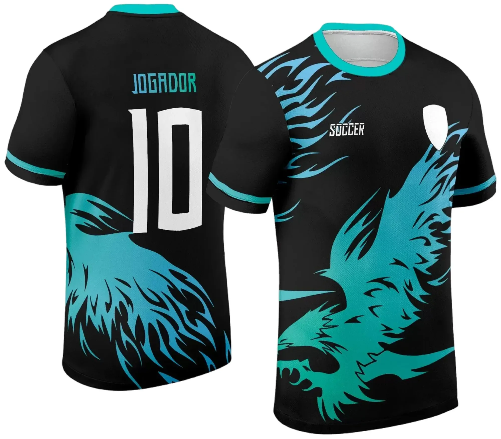 Camiseta unissex preta com logo no peito e estampa grande nas costas inspirada no InterClasse 2024 Modelo 44 Fenix, design moderno e estilo marcante para todas as ocasiões.