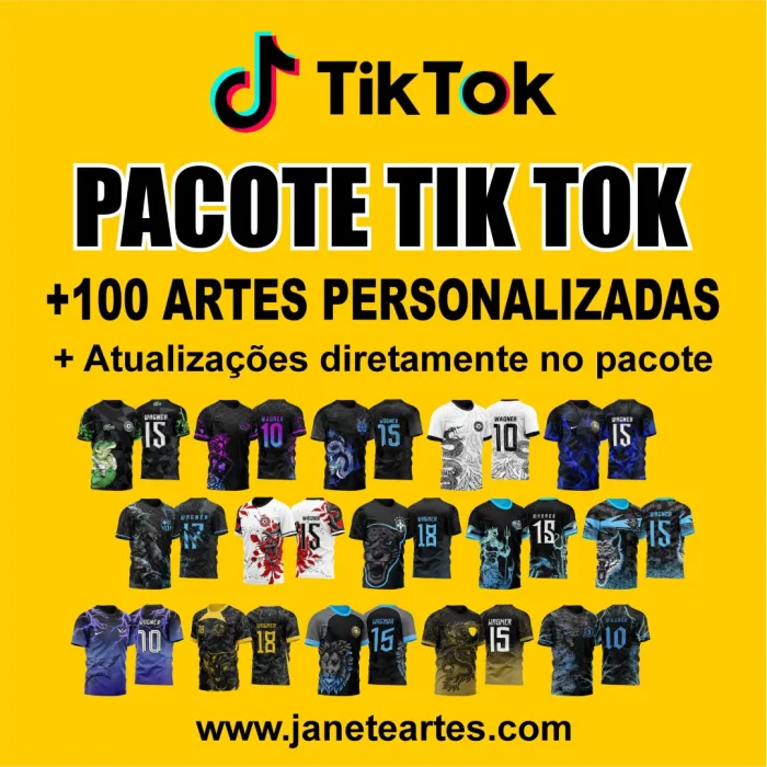 Pacote Camisas Tiktok Template Interclasses - Vetores 2023 modelo 2