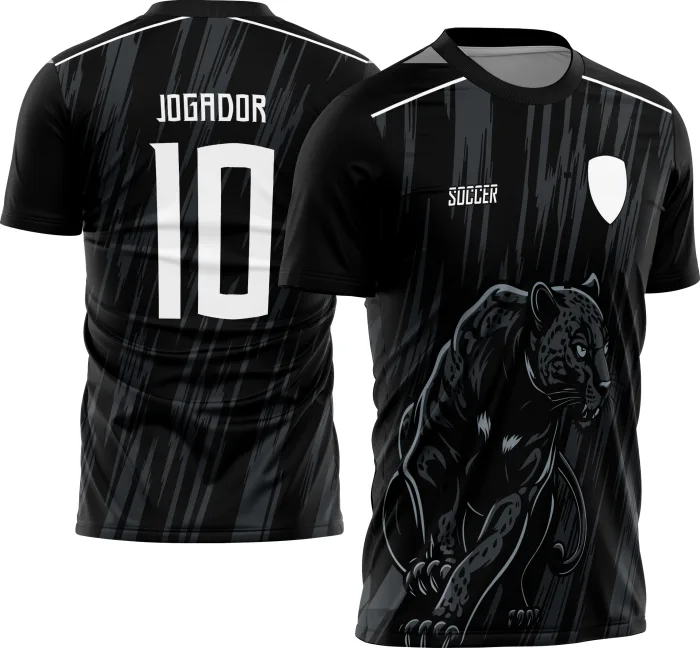 Arte Vetor Camisa para InterClasse Pantera Negra Fundo Rajado 2023 modelo 2