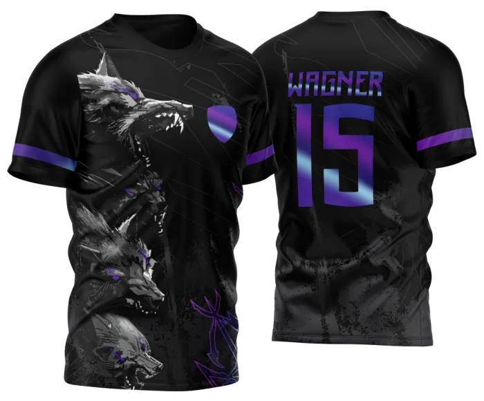 Arte Vetor Camisa para InterClasse Lobos Holográfico Novo