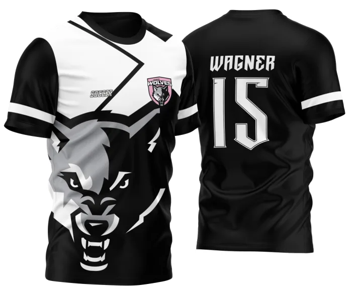 Arte Vetor Camisa Para InterClasse Lobo Preto e Branca 2023