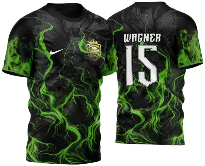 Arte Vetor Camisa para InterClasse Leão Fogo Verde