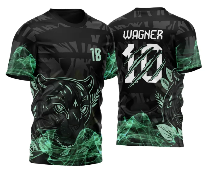 Arte Vetor Camisa para InterClasse Pantera Negra Traços Verde Garras 2023