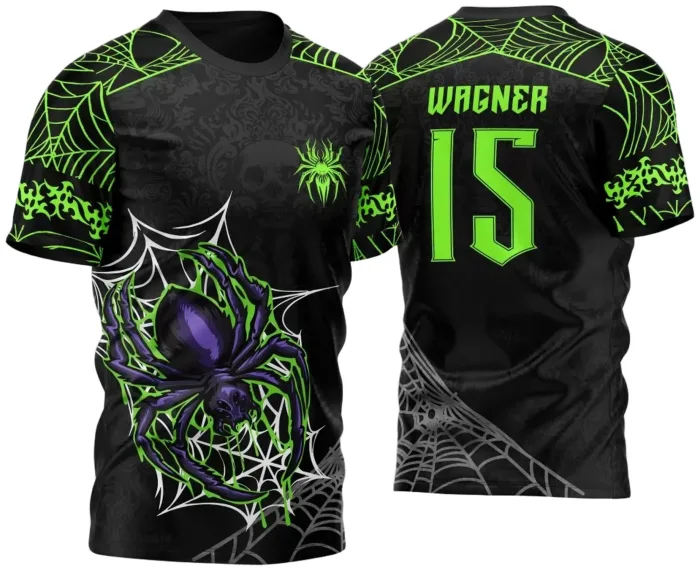 Arte Vetor Template Camisa para InterClasse Aranha Spider só o veneno 2023