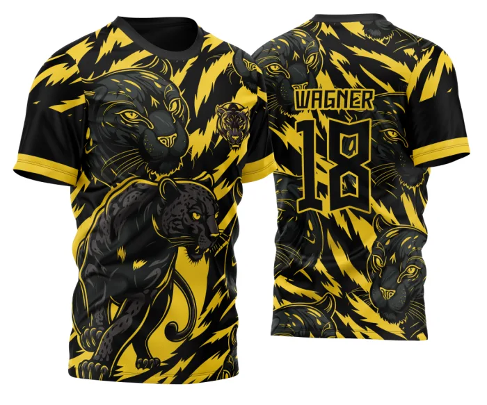 Arte Vetor Template Camisa de InterClasse Pantera Negra Fundo Tigre 2023