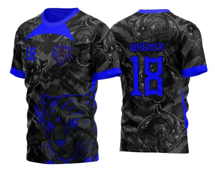 Arte Vetor Template Camisa para InterClasse Pantera Negra Padrão 2023 Azul