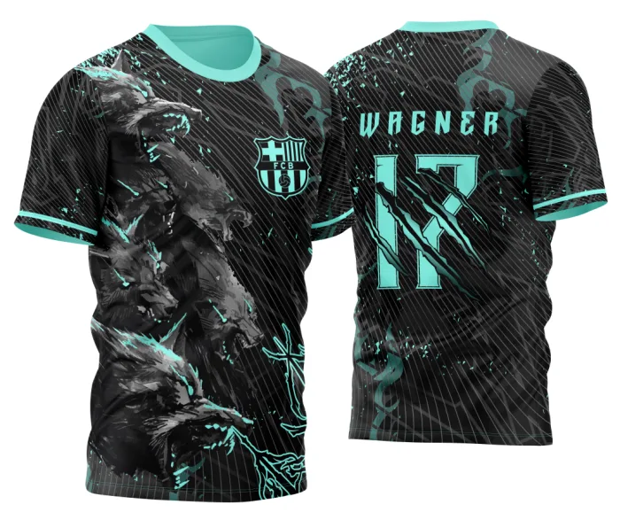 Arte Vetor Template Camisa de InterClasse Lobos em Ataque 2023