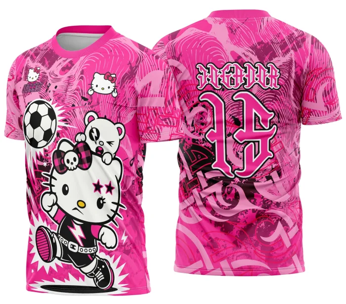 Arte Camisa de Interclasse Hello Kitty Punk modelo 2