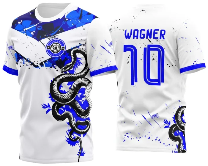 Arte Vetor Camisa Floral Cobra InterClasse 2023 Azul