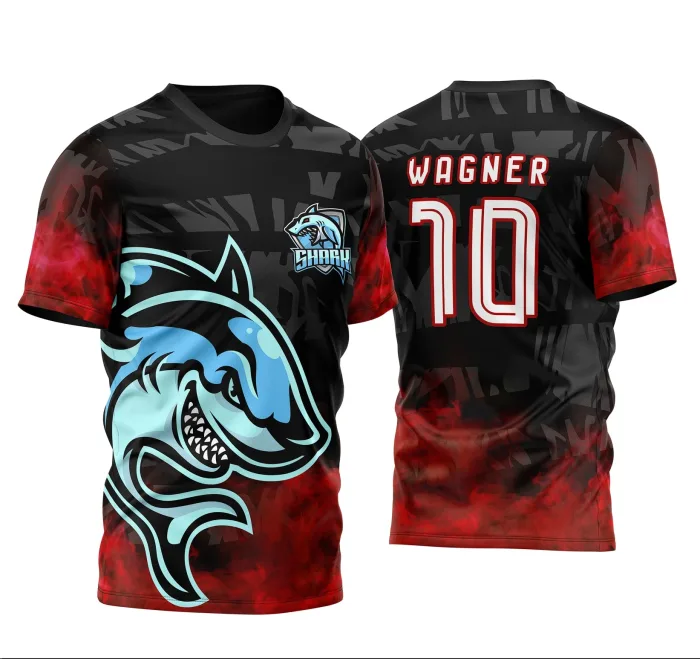Arte Vetor Camisa InterClasse Shark Tubarão 2023 Azul Mod 2