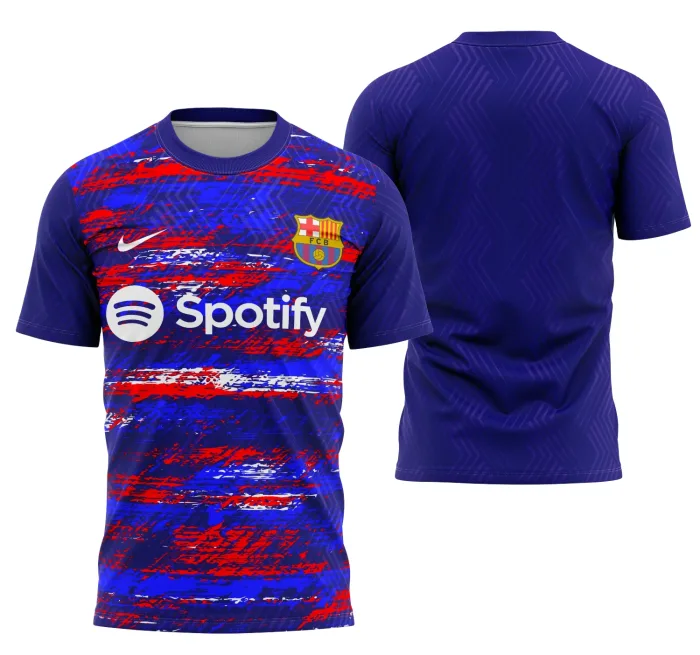 Camiseta unissex preta com logo no peito e estampa grande nas costas, estilo Interclasse Conceito De Barcelona, ideal para quem busca conforto e originalidade no visual.