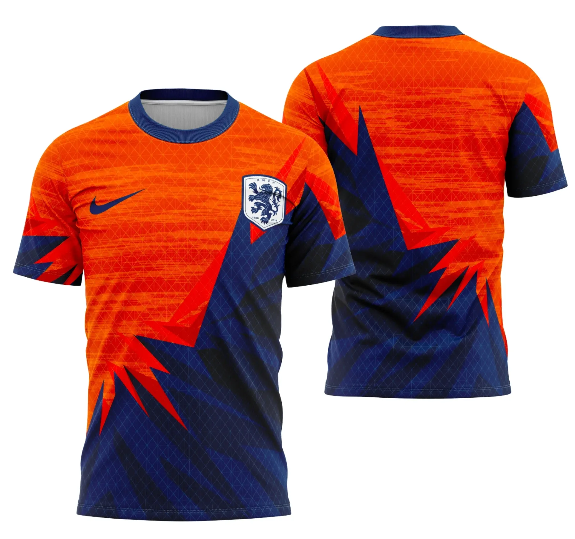 Camiseta preta unissex com logo no peito e estampa grande nas costas do conceito holandês interclasse, ideal para uniformes de times e eventos escolares.