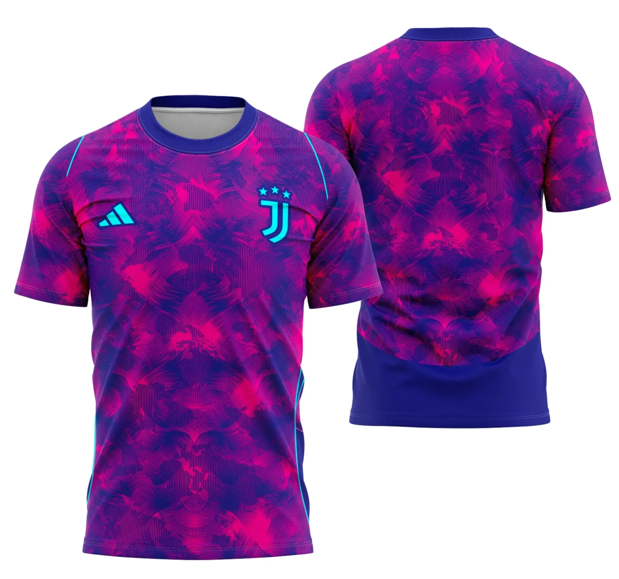Camiseta unissex preta com logo no peito e estampa grande nas costas com tema Interclasse Conceito Juventus Modelo 2, ideal para torcida e eventos esportivos.