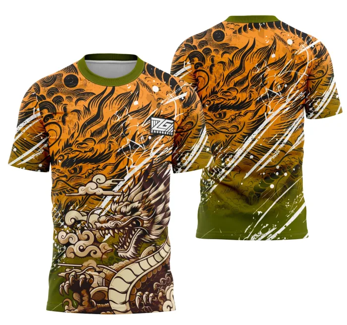Arte Camisa Interclasse Dragão Japonês
