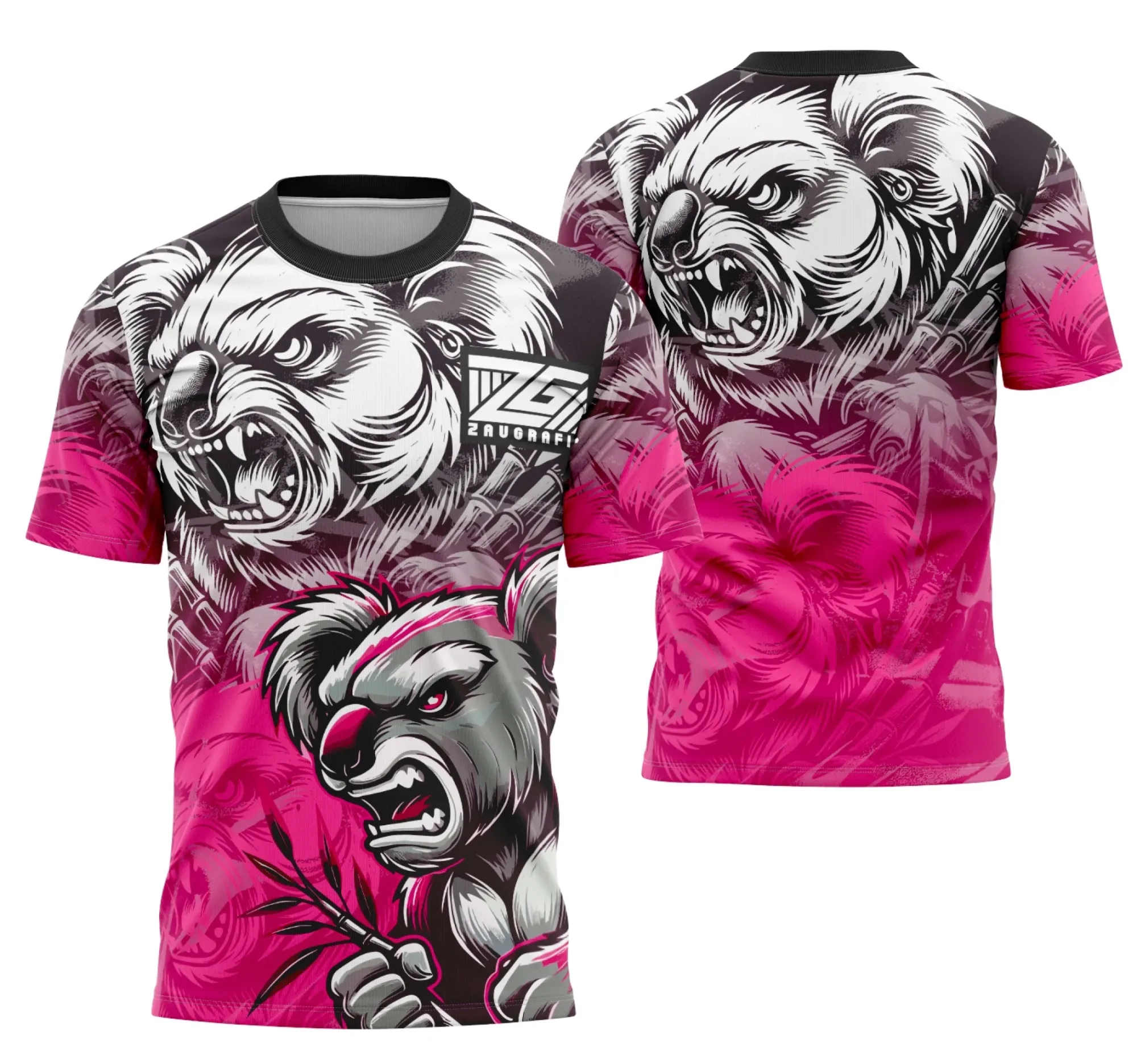 Camiseta unissex branca com logo no peito e estampa grande nas costas representando a equipe Coala, ideal para eventos interclasse e times esportivos.