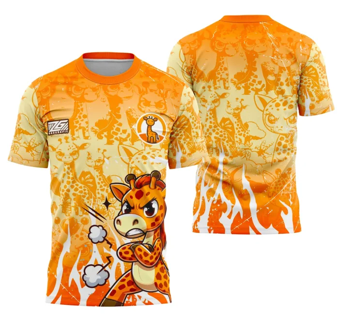 Arte Camisa Interclasse Equipe Girafa Fofa