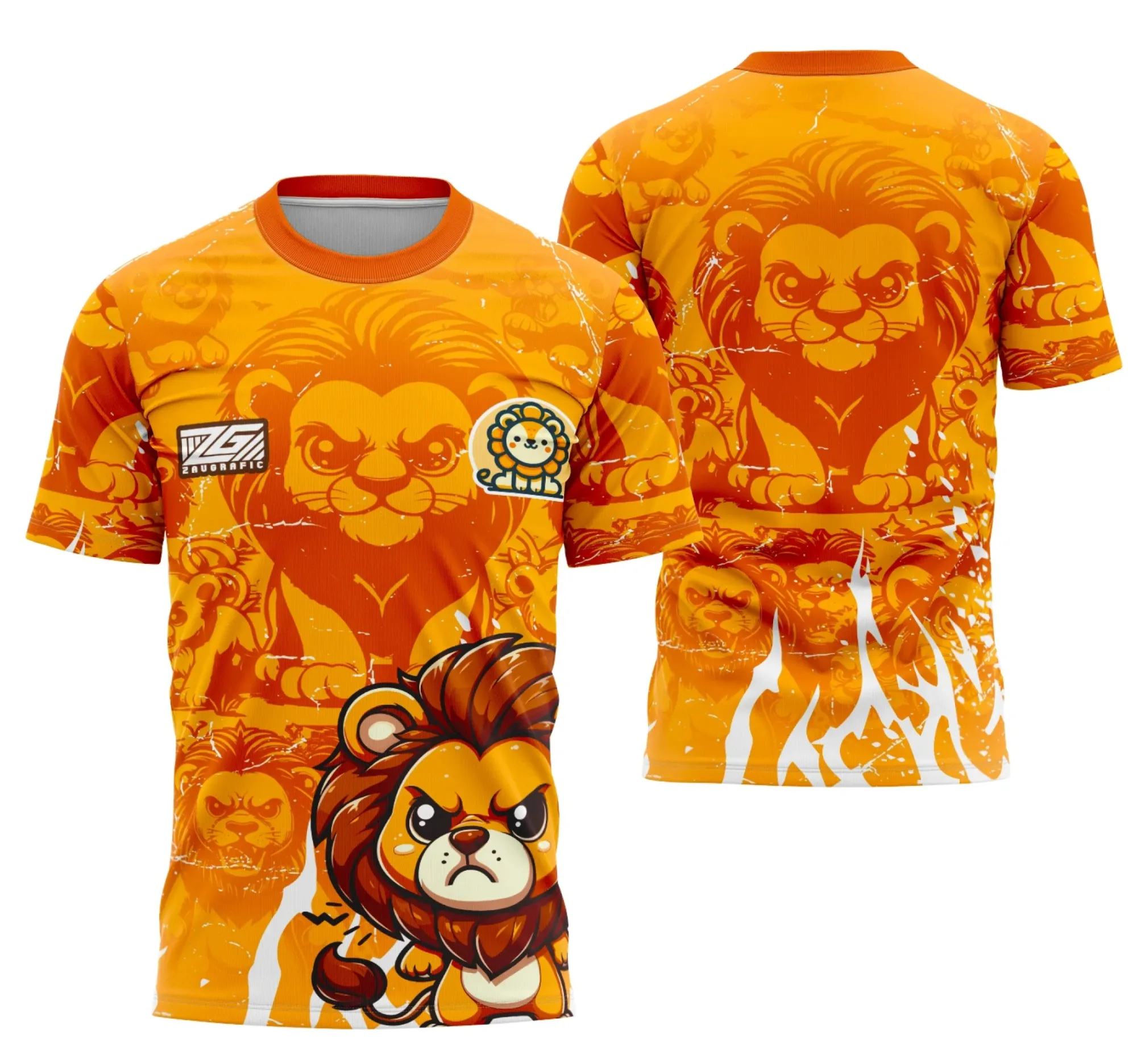 Camiseta unissex preta com logo no peito e estampa grande nas costas com tema Interclasse Equipe Leon Bonito, destacando a personalidade vibrante e a união da equipe.