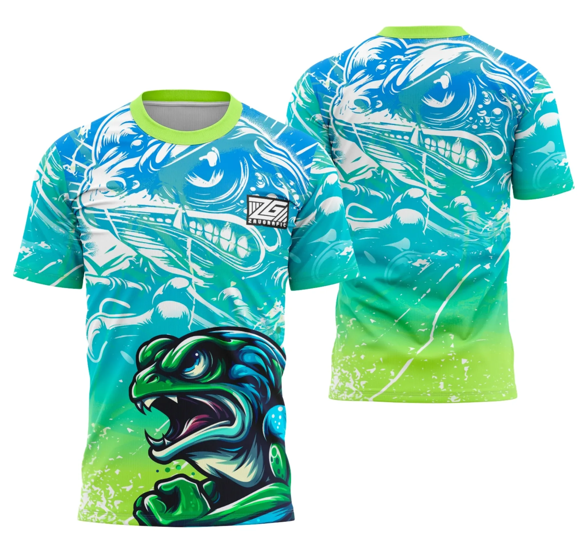 Camiseta unissex preta com logo no peito e estampa grande nas costas da Interclasse Equipe Rana, ideal para turmas e eventos esportivos.