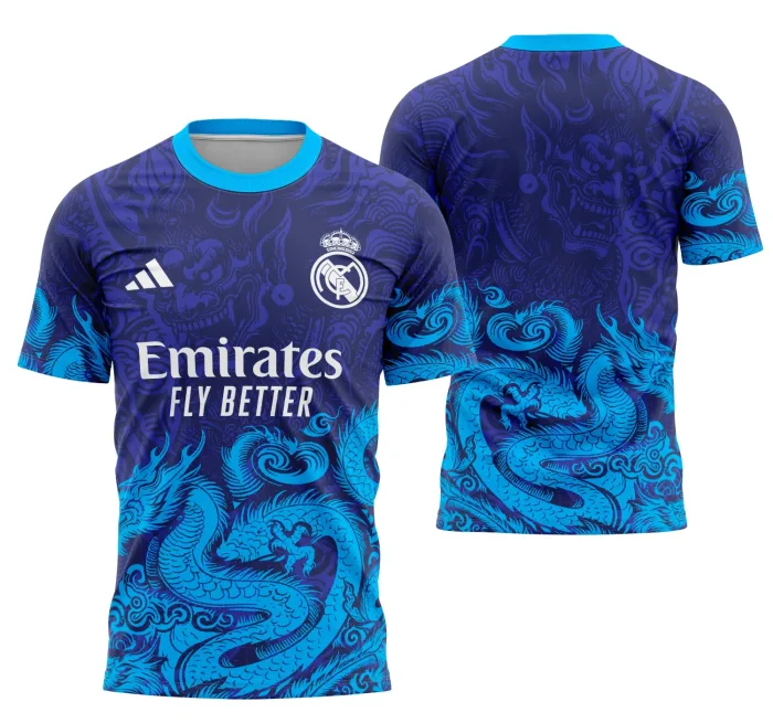 Arte Camisa Interclasse Fantasia Do Real Madrid