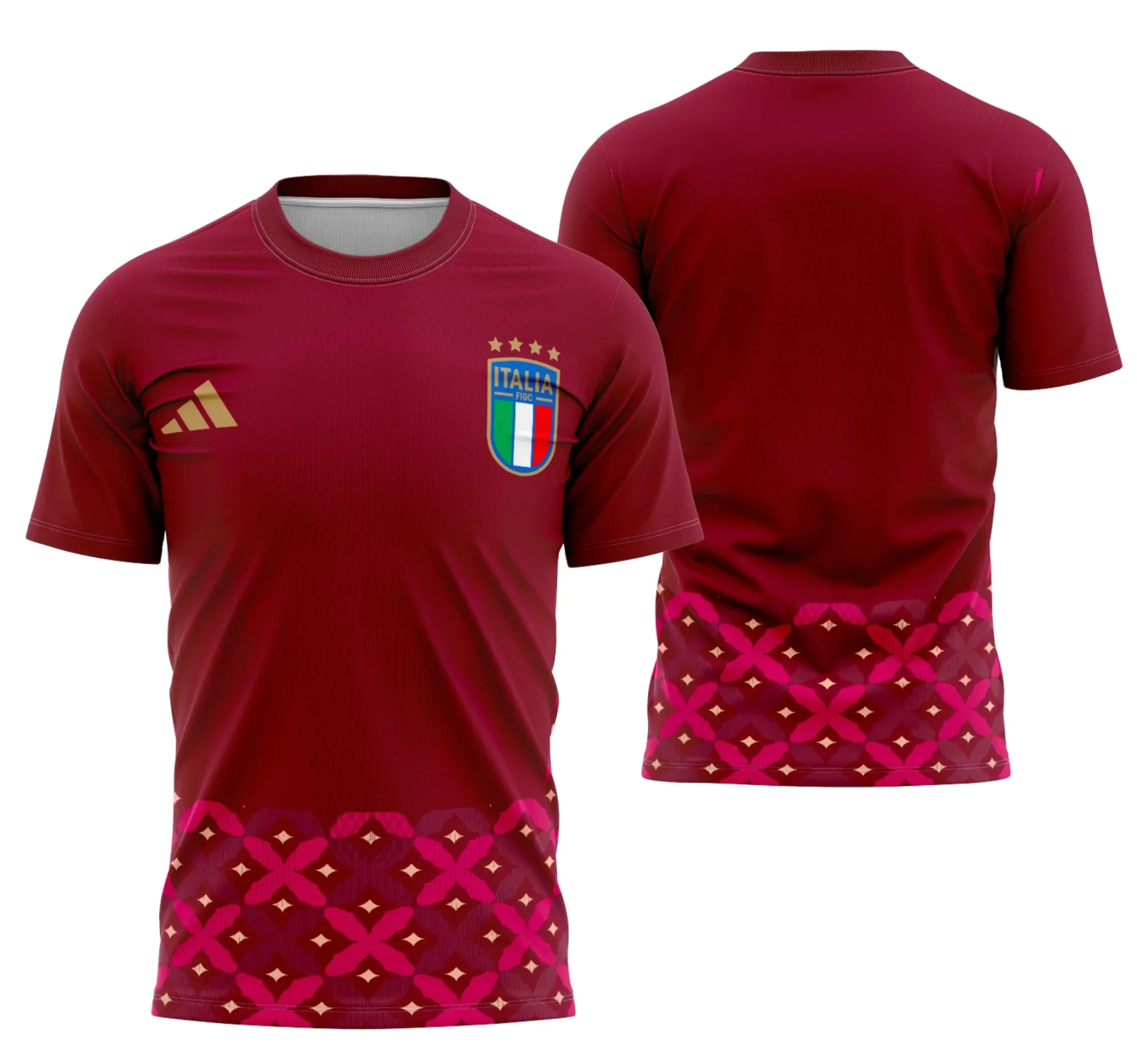 Camiseta unissex preta com logo no peito e estampa grande nas costas do Kit Goleiro Itália 2026, perfeita para fãs do futebol e amantes de design esportivo.