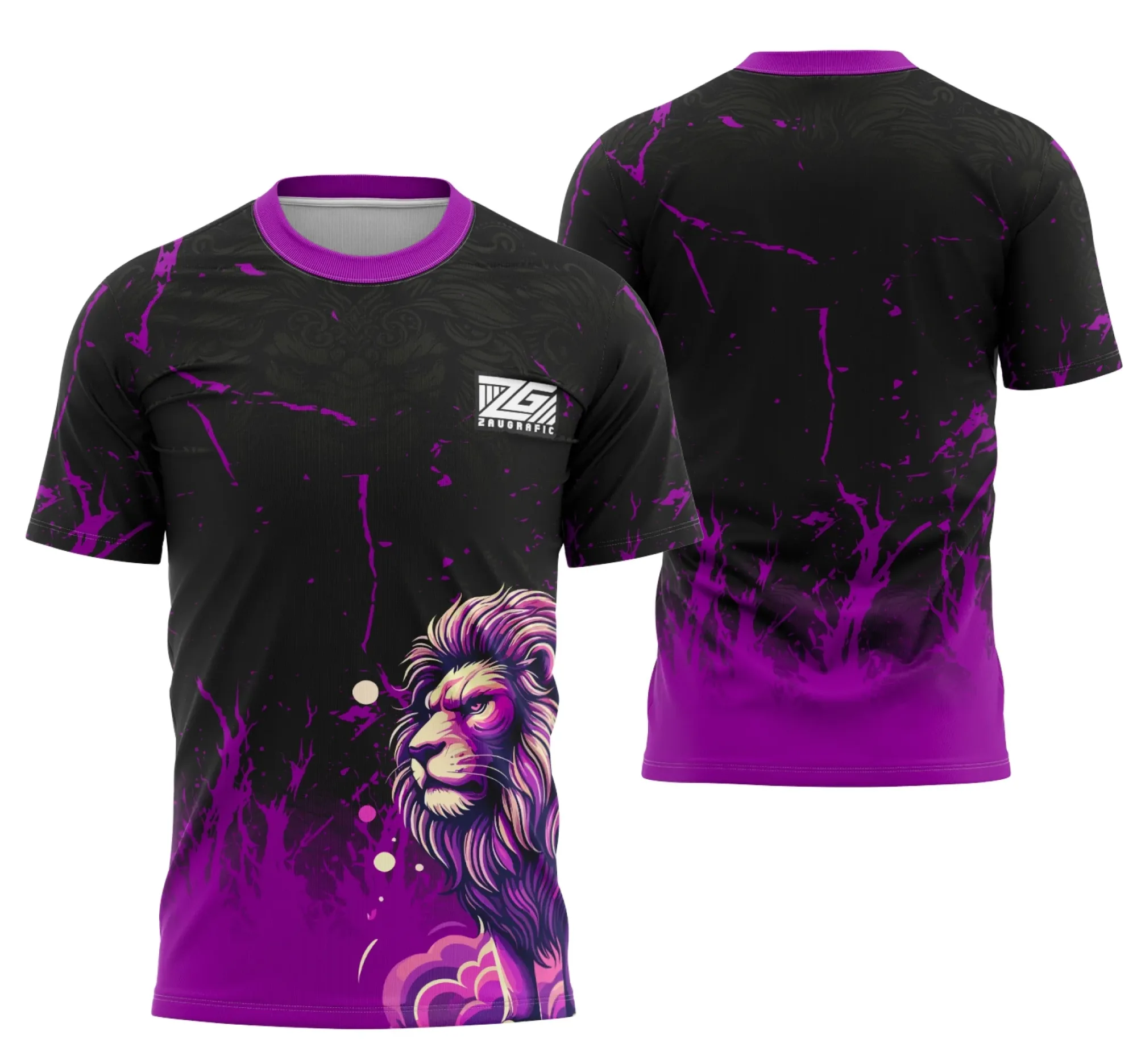 Camiseta unissex preta com logo no peito e estampa grande nas costas com tema Interclasse Leon Modelo 1, ideal para quem busca estilo e identidade em eventos escolares.