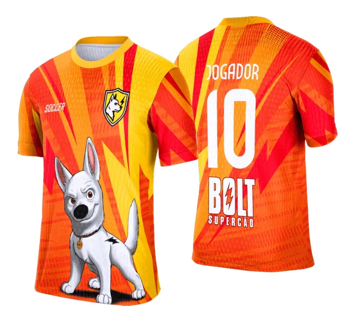 Arte Vetor Camisa Interclasse Bolt Super Cão - 0198