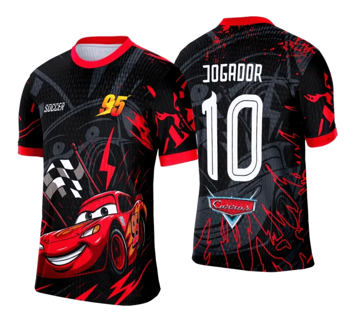 Camiseta unissex preta com logo no peito e estampa grande nas costas inspirada no tema Interclasse Carros, perfeita para eventos e grupos automotivos.