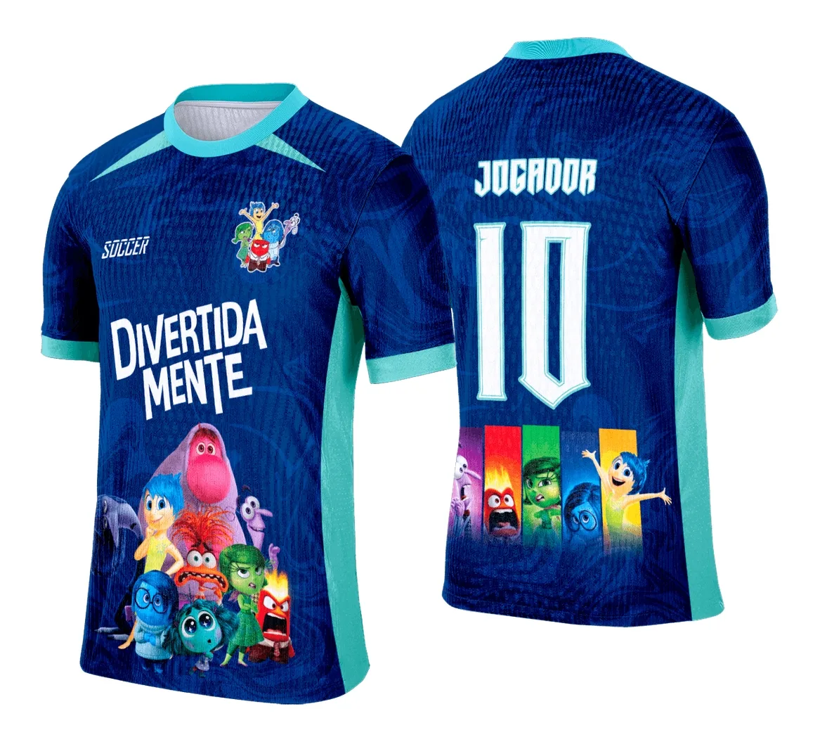 Camiseta unissex branca com logo no peito e estampa grande nas costas tema Interclasse Divertidamente, ideal para eventos escolares e confraternizações.