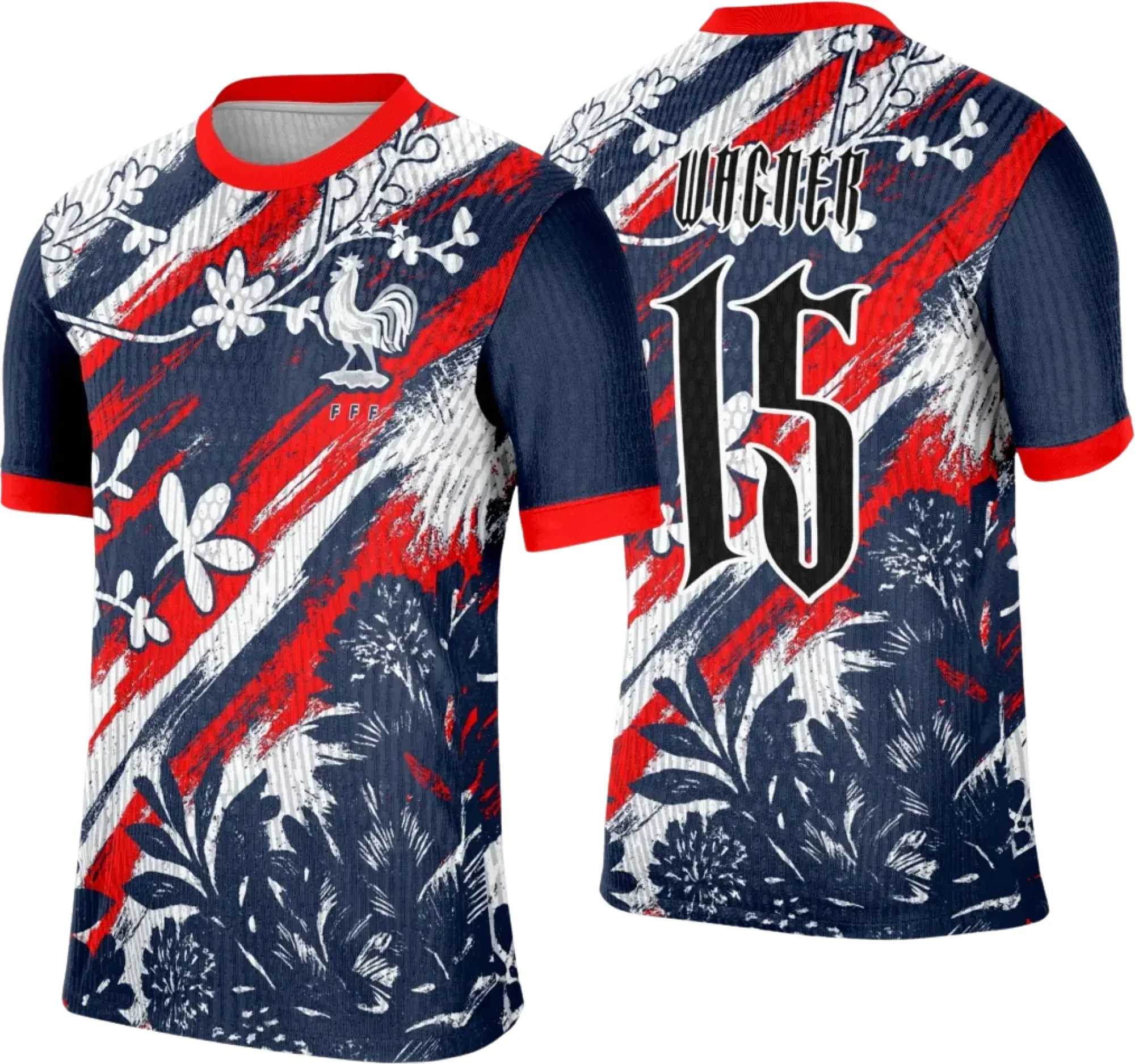 Camiseta unissex preta com logo no peito e estampa grande nas costas, design inspirado no tema Interclasse França, ideal para eventos e turmas, conforto e estilo garantidos.