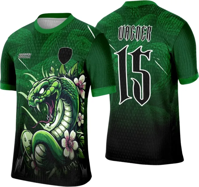 Arte Template Camisa Interclasse Serpente Verde - 0027