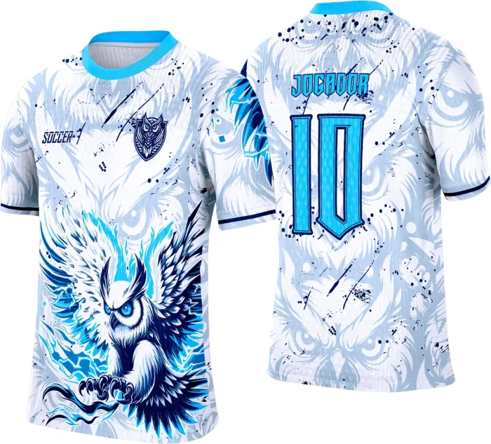 Arte Camisa Interclasse Coruja Branca com Azul 2025 - 0022