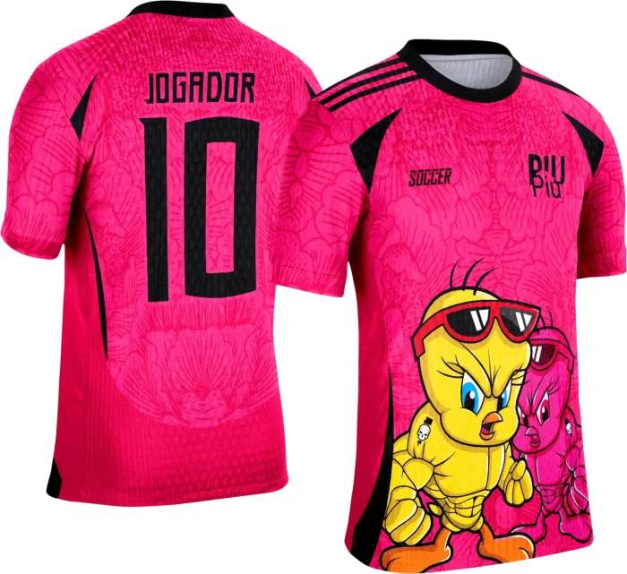 Arte Camisa Interclasse Piu-piu Amarelo com Rosa 2025  - 0006