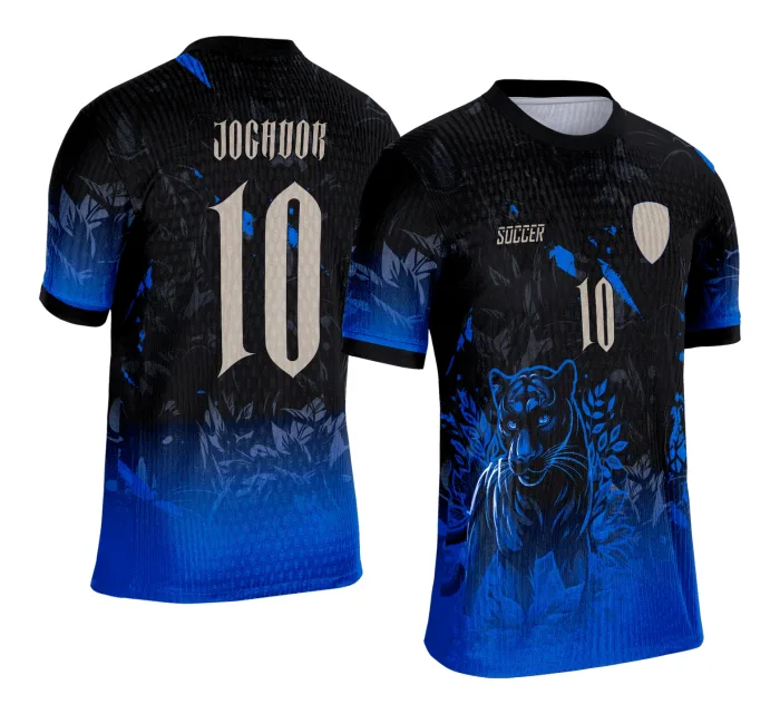 Arte Camisa Interclasse Pantera Negra com Azul 2025 - 0002