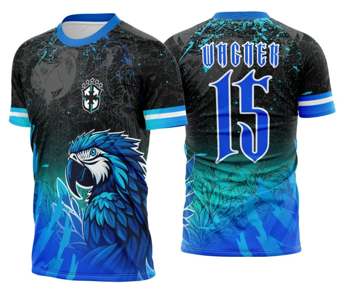 Arte Template Camisa de Interclasse Arara Azul 2025