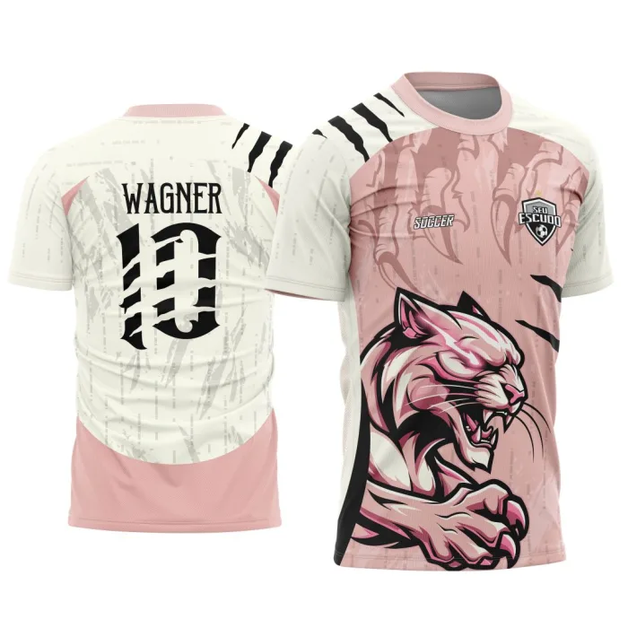 Camisa de Interclasse - Arte Vetor - Pantera Cor de Rosa modelo 2