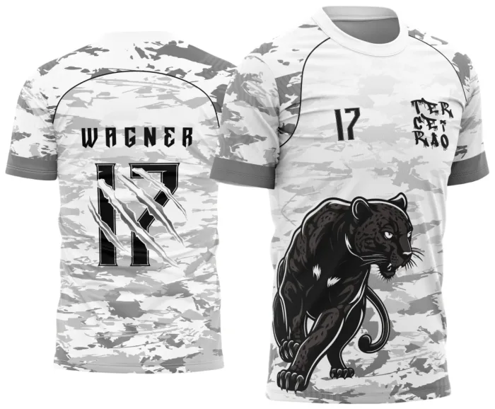 Arte Vetor Template Camisa de InterClasse Pantera Negra Camuflagem