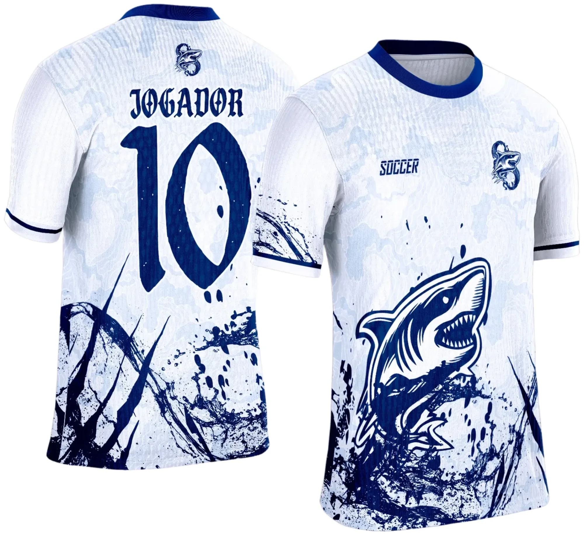 Camiseta unissex preta com logo no peito e estampa grande nas costas inspiradas no Interclasse Tubarão 2025 modelo 2, design moderno e atraente para eventos escolares e esportivos.